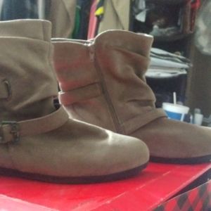 Tan suede ankle boots